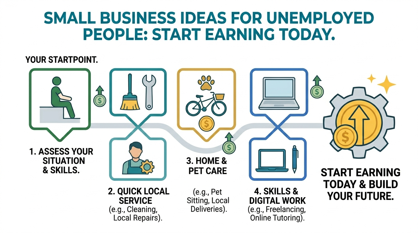 Small Business Ideas for Unemployed People: Start Earning Today.